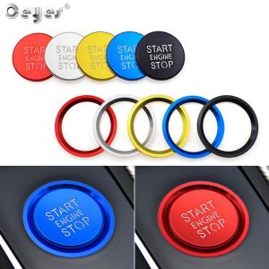 Ceyes Car Styling Interior Accessories Auto Engine Start Stop Button Rings Case For Audi B8 A6L A4 A5 A6 A7 Q3 Q7 Q5 8R C7 Cover