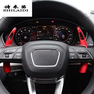 Car styling For Audi A6 c8 Steering Wheel Shift Paddle Extension Shifters Replacement Covers Sitckers Interior Auto Accessories