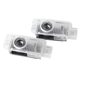 2pcs Car LED Door Logo Light for Audi A3 A4 B8 B6 A5 B7 A3 A6 C5 A6 C6 Q7 Q5 Q3 A1 A7 R8 TT TTS S Line Ghost Shadow Welcome Lamp