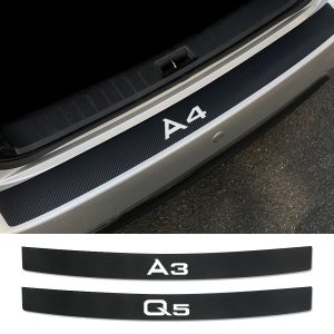 Car Rear Bumper Trunk Load Edge Protector Sticker For Audi A4 B5 B6 B7 B8 A3 8P 8V 8L A5 A6 C6 C5 C7 A1 A7 A8 Q2 Q3 Q5 Q7 TT RS5