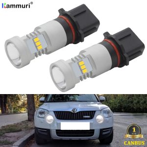 2pcs HID White No Error Canbus P13W LED Fog Daytime Running Light For Skoda Yeti 5L Mazda CX-5 Audi A4 B8 Q5 Chevy Camaro W212