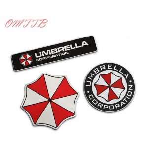3D Aluminum Umbrella corporation car sticker accessories stickers For ford focus cruze kia mazda opel bmw vw audi car styling