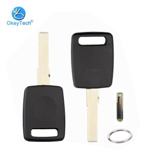 OkeyTech For Audi A3 A4 A6 B6 B7 B8 C5 C6 Q7 Transponder Car Key Shell Case Fob Uncut HU66 Blade with ID48 Blank Chip/ Key Ring