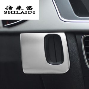 Car styling keyhole decorative frame cover trim stainless steel stickers strip for Audi A4 B8 A5 8T S5 Auto Interior Accessories