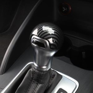 Carbon Fiber Color Gearshift Handle Frame Cover Sticker For Audi A3 8V S3 A4 B8 A5 A6 C7 S6 A7 S7 Q5 Gear Shift Knob Head Decal