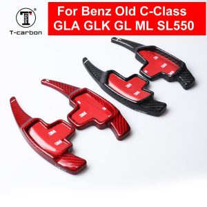 Car styling Real Carbon Fiber Steering Wheel Shift Paddles For Old Mercedes-Benz C-class CLA GLK E-class GL ML SL550 SLK