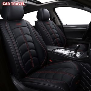 Front Rear Luxury Leather car seat cover For nissan leaf vw polo sedan 6r lanos peugeot 307 sw audi a4 b8 avant a5 a6 car seats