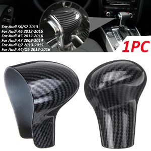 LHD Car ABS Carbon Fiber Speed Gear Shift Knob Cover Cap Sticker Trim For Audi A3 8V S3 A4 B8 A5 A6 C7 S6 A7 S7 A8 Q5 2009 -2016