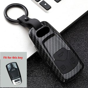 New ABS+Silica gel Carbon fiber Car Key Cover Case For Audi Q3 Q5 Sline A3 A5 A6 C5 A4 B6 B7 B8 TT 80 S6 C6 Remote carKey Jacket