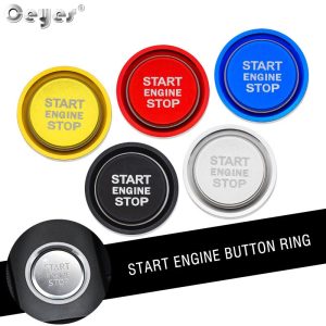 Ceyes Car Styling Sticker Accessories Auto Start Stop Engine Button Ignition Rings Case For Audi A4 A5 A6 A6L A7 C7 Q5 B8 Covers