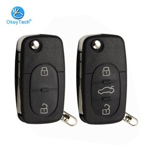 OkeyTech 2/3 Button Flip Folding Car Key Shell Cover Case Fob CR1620