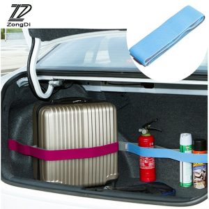 ZD Car Styling Trunk Storage Fixed Strap Stickers For Alfa Romeo 159 BMW E46 E39 E36 E90 Audi A3 A6 C5 A4 B6 B8 Accessories 1set