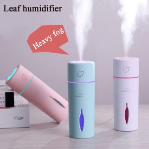Ultrasonic Car Air Humidifier Mini Aroma Essential Oil Diffuser for Home Car USB Fogger Mist Maker With LED Night Lamp 4 Color
