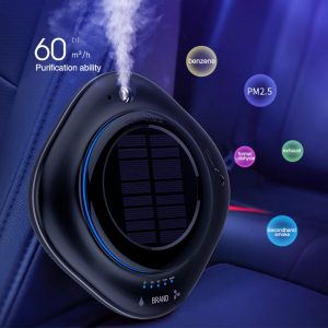 Solar Wireless USB Vehicle Air Purifier Car Humidifier Negative Ion Oxygen Bar Car Air Freshener Ionic Airs Purifier CY002