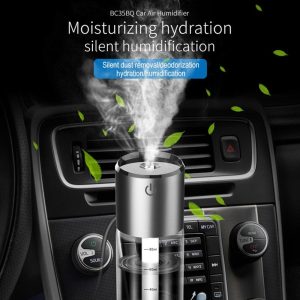 Newest Car Air Humidifier Bc35B Dual Usb Car Charger Qc3.0 Fast Charge Mini Car Aromatherapy Humidifier Spray