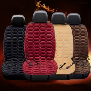 12V Heated Auto Seat Cover Plush Heater Winter Warmer
