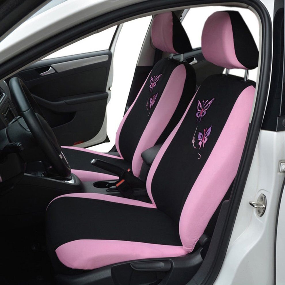 Rear Universal Car Seat Covers Luxury Cute Pink SALE OemPartsCar.com