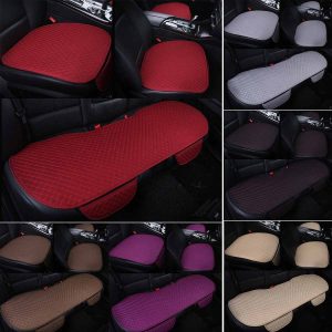 Universal Auto Car Seat Cover Full Set Linen Fabric Four Seasons