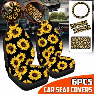 Seat Cover Set Sunflower Car Seat Cover Full Set