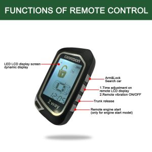 2 Way Car Alarm System PKE Remote Start LCD Keyless Entry