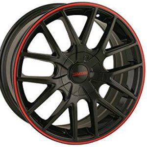 Wheel with Black Finish with Red Ring
