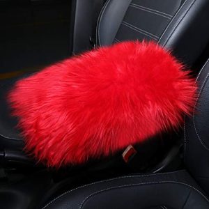 SUHU Soft Car Armrest Cover, Australia Sheepskin Wool