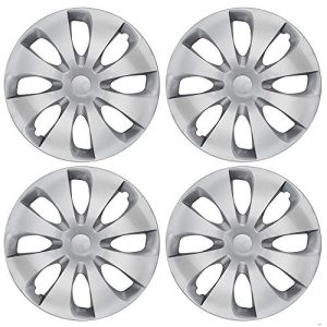 Silver Hubcaps Wheel Covers Full Heat & Impact Resistant Grade