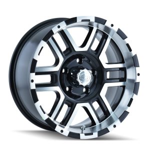 Black Wheel with Machined Face/Lip 16x8"/8x170mm