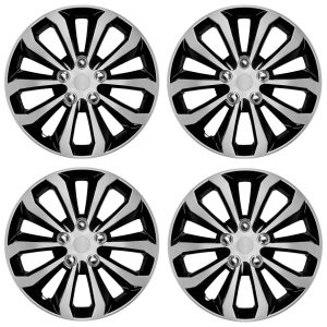 Hubcaps 16" Wheel Covers Black & Silver