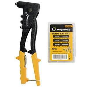 Rivet Gun with 70-Piece Rivet Set and Nozzle Wrench