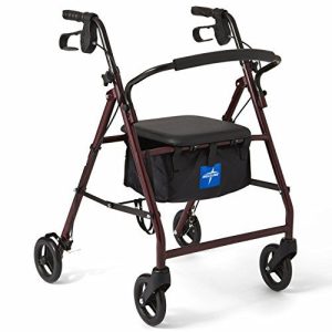 Rolling Walker with 6-inch Wheels Supports up to 350 lbs