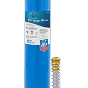 RV Water Filter with Flexible Hose Protector