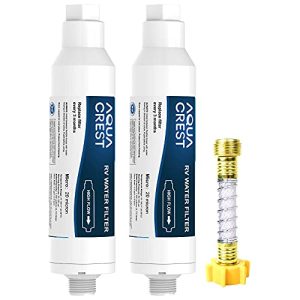 RV Inline Water Filter with Hose Protector Reduces Chlorine, Bad Taste