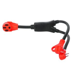 RV Y-Split Power Cord Adapter 50 amp Female to 30 amp