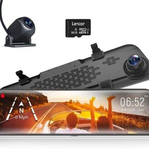 WOLFBOX 12“ Mirror Dash Cam Backup Camera