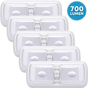 Kohree Upgrade 12V Led RV Ceiling 700 Lumen Double Dome Light