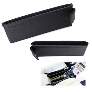 Black Leather Extra Long Car Side Pocket Organizers