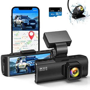Dual Dash Cam Built-in WiFi GPS Front 4K/2.5K and Rear
