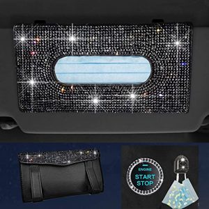LIFUTOPIA Full Jewelled Bling Visor Mask Tissue Holder