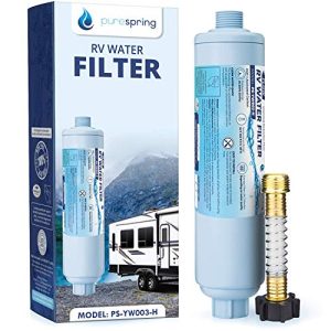 RV Water Filter with Flexible Hose Protector