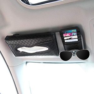 Car Tissue Holder with Extra Car Visor Organizer