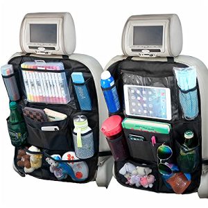 2 Pack Car Seat Organizer with Touch Screen Tablet Holder