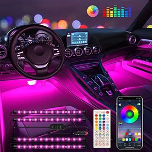 Interior Car Lights with Remote Music Sync Color