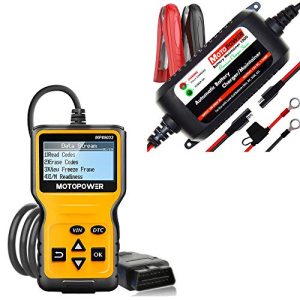 OBD2 Code Reader Scanner with 1.5Amp Battery Charger Maintainer