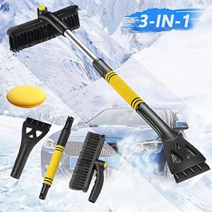 3 in 1 Snow Brush and Ice Scraper with Ergonomic Foam Grip