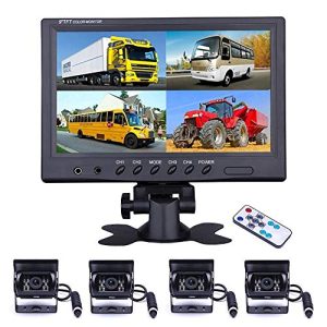 Camecho 9 Inch 4 Split Monitor Front View Rear View Camera