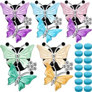10 Pieces Butterfly Car Clips Dual Butterfly