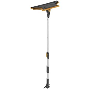 Scratch-Free Snow Brush with End Scraper and Cushioned Grip
