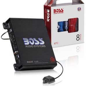 BOSS Audio Car Amplifier and 8 Gauge Wiring Kit