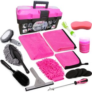 Pink Car Cleaning Kit Interior and Exterior